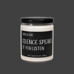 Silence Speaks Scented Soy Candle - 9oz Relaxation Gift