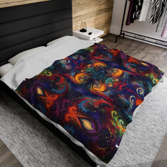 Fire and Cosmos - Velveteen Plush Blanket