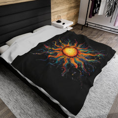 Vivid Sol - Velveteen Plush Blanket