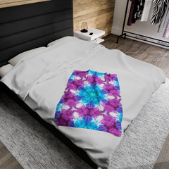 Aura Bloom - Velveteen Plush Blanket