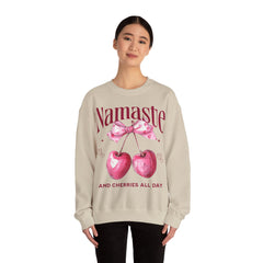 Namaste and Cherries All Day - Unisex Heavy Blend™ Crewneck Sweatshirt