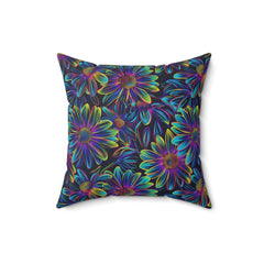 Luminous Flora - Spun Polyester Square Pillow