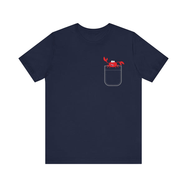 Cute Crab Pocket Tee - Unisex Jersey Short Sleeve T-Shirt
