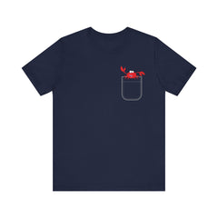 Cute Crab Pocket Tee - Unisex Jersey Short Sleeve T-Shirt