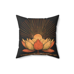 Lotus Radiance - Spun Polyester Square Pillow