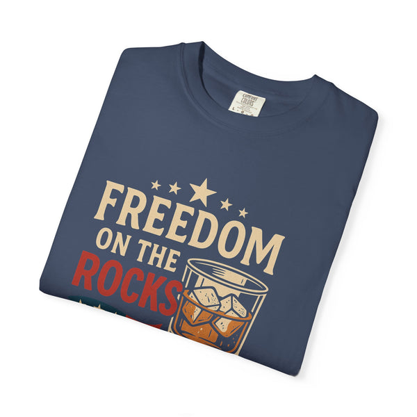 Freedom on the Rocks T-Shirt - Unisex Garment-Dyed Tee for Casual Celebrations