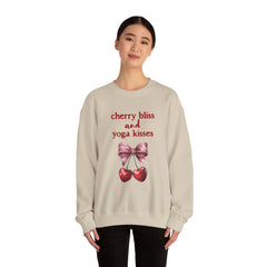Cherry Bliss and Yoga Kisses - Unisex Heavy Blend™ Crewneck Sweatshirt
