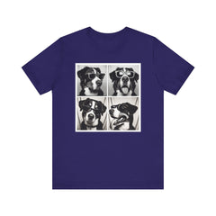 Animal Photobooth Funny Swiss Mountain Dog T-Shirt - Unisex Jersey Short Sleeve Tee