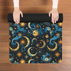 Night Sky Rhapsody - Rubber Yoga Mat
