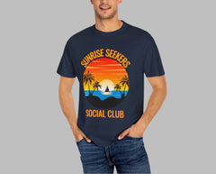 Sunrise Seekers T-Shirt | Unisex Garment-Dyed Tee for Beach Lovers