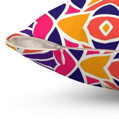 Boho Blossom - Spun Polyester Square Pillow