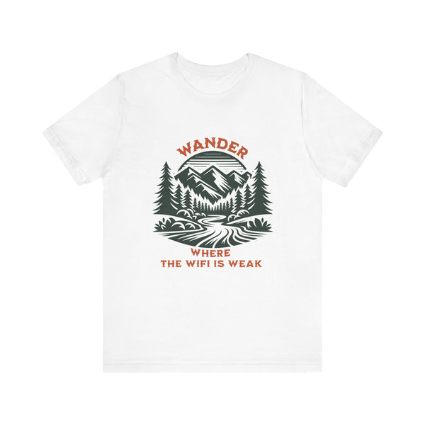 Mountain Wander Short Sleeve Tee - Wander Where The WiFi Is Weak