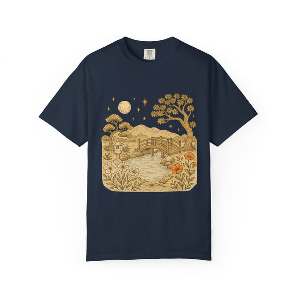 Moonlit Nature T-Shirt, Unisex Gift, Outdoor Vibe, Vintage Aesthetic Tee, Relaxed Graphic Shirt