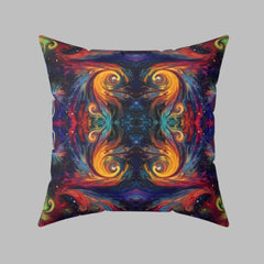 Fire and Cosmos - Spun Polyester Square Pillow