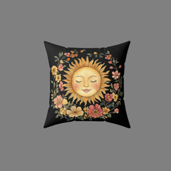 Solar Blossom - Spun Polyester Square Pillow