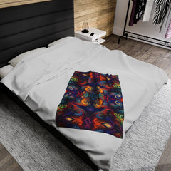 Fire and Cosmos - Velveteen Plush Blanket