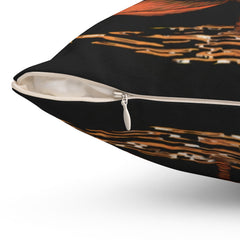 Lotus Radiance - Spun Polyester Square Pillow