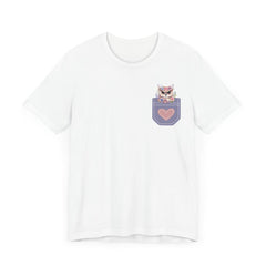 Cute Owl Pocket Tee for Animal Lovers - Unisex Jersey Short Sleeve