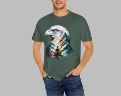 Eagle Spirit Unisex Garment-Dyed T-shirt - Nature Meditation Design