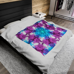 Aura Bloom - Velveteen Plush Blanket