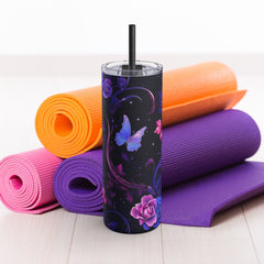 Mystic Butterfly - Maars Maker Skinny Matte Tumbler, 20oz