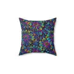 Luminous Flora - Spun Polyester Square Pillow