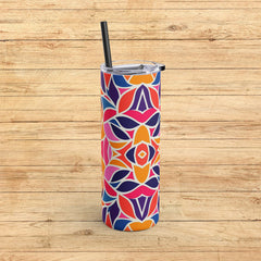 Boho Blossom - Maars Maker Skinny Matte Tumbler, 20oz