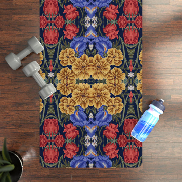Golden Blossom Garden - Rubber Yoga Mat