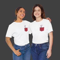 Patriotic Butterfly Pocket Unisex Tee - Casual and Stylish Summer Shirt