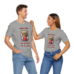 Funny Strawberry Jam T-Shirt - Oh No! I'm Stuck in a Jam