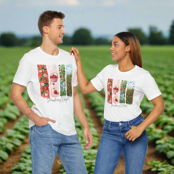 Strawberry Delight Unisex Tee - Perfect for Summer and Garden Lovers