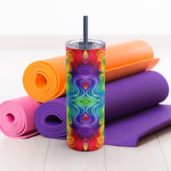Chakra Waves - Maars Maker Skinny Matte Tumbler, 20oz