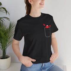 Cute Crab Pocket Tee - Unisex Jersey Short Sleeve T-Shirt