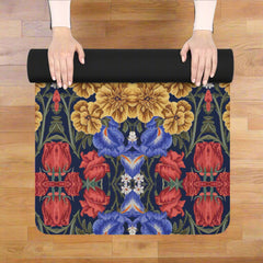 Golden Blossom Garden - Rubber Yoga Mat