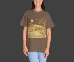 Moonlit Nature T-Shirt, Unisex Gift, Outdoor Vibe, Vintage Aesthetic Tee, Relaxed Graphic Shirt