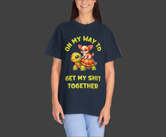 Funny Unisex Garment-Dyed T-shirt - 'On My Way to Get My Shit Together'