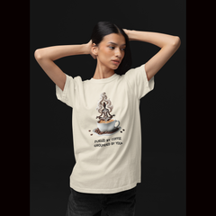 Coffee and Yoga Unisex Garment-Dyed T-shirt