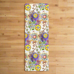 Hippie Flowers - Rubber Yoga Mat