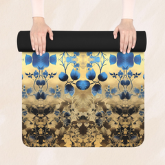 Twilight Floral Tapestry - Rubber Yoga Mat
