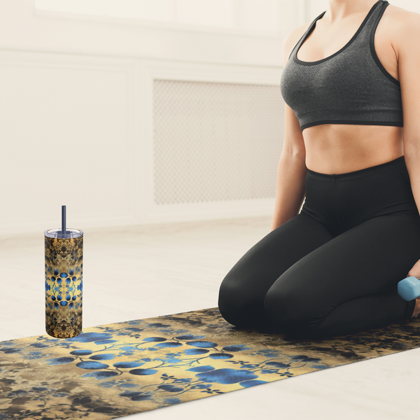 Twilight Floral Tapestry - Rubber Yoga Mat