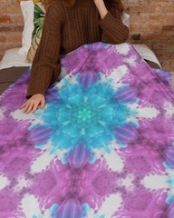 Aura Bloom - Velveteen Plush Blanket