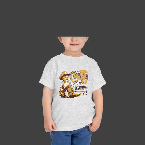 Cowboy in Training Toddler Short Sleeve Tee – Fun Kids T-Shirt for Little Cowboys