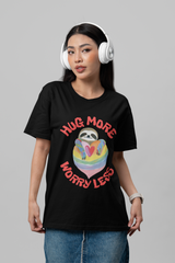 Hug More Worry Less - Unisex Jersey Short Sleeve Tee