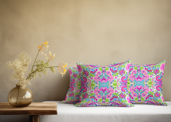 Blissful Bloom - Spun Polyester Square Pillow