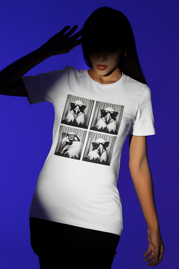 Animal Photobooth Funny Eagle T- ShirtUnisex Jersey Short Sleeve Tee-
