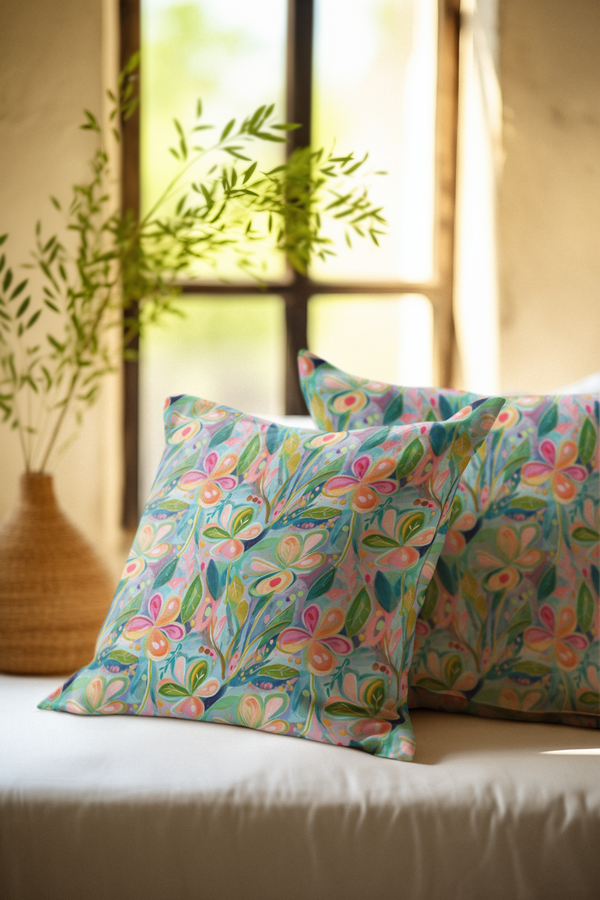 Botanic Bliss - Spun Polyester Square Pillow