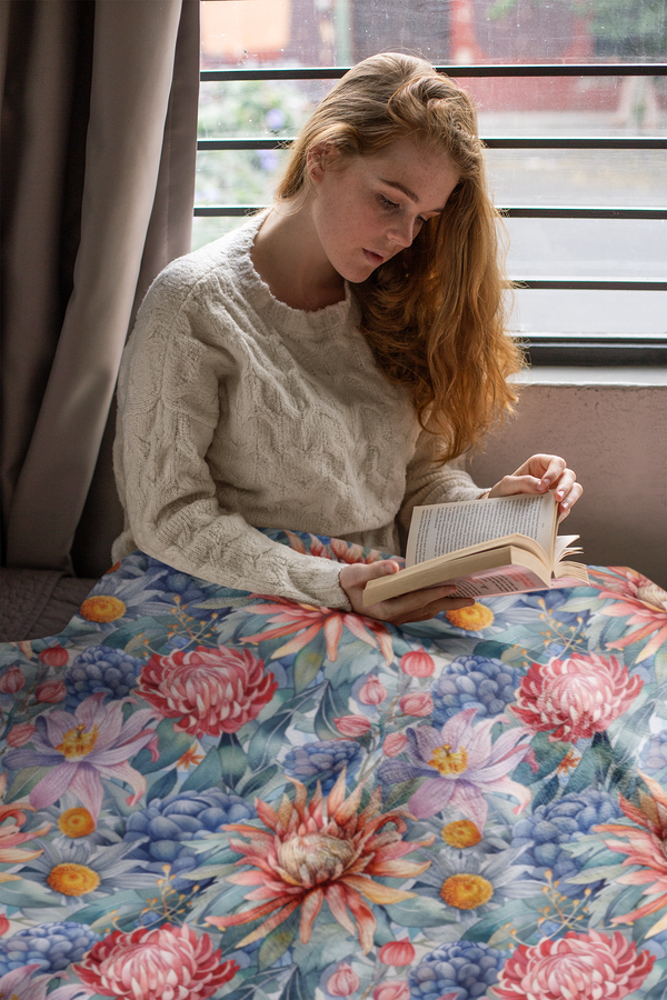 Botanic Bliss - Velveteen Plush Blanket