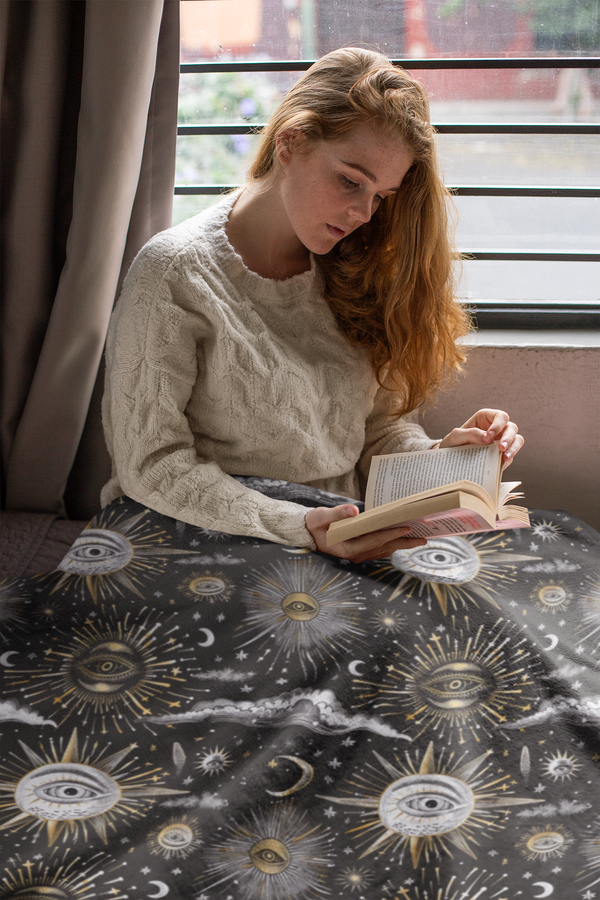 Lunar Lullaby - Velveteen Plush Blanket