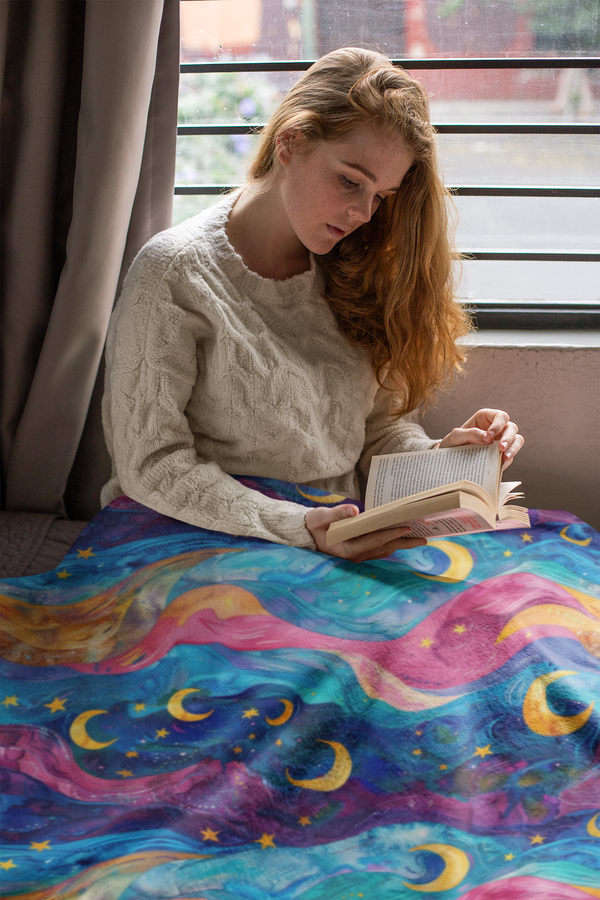 Stardust Serenity - Velveteen Plush Blanket