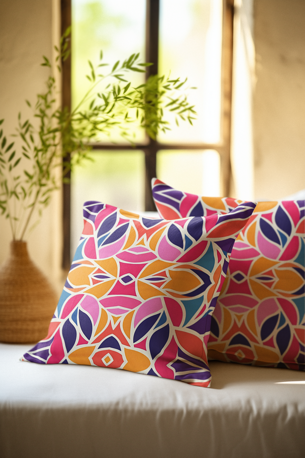 Boho Blossom - Spun Polyester Square Pillow